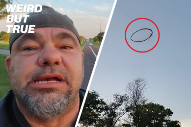 Smoke ring in the sky