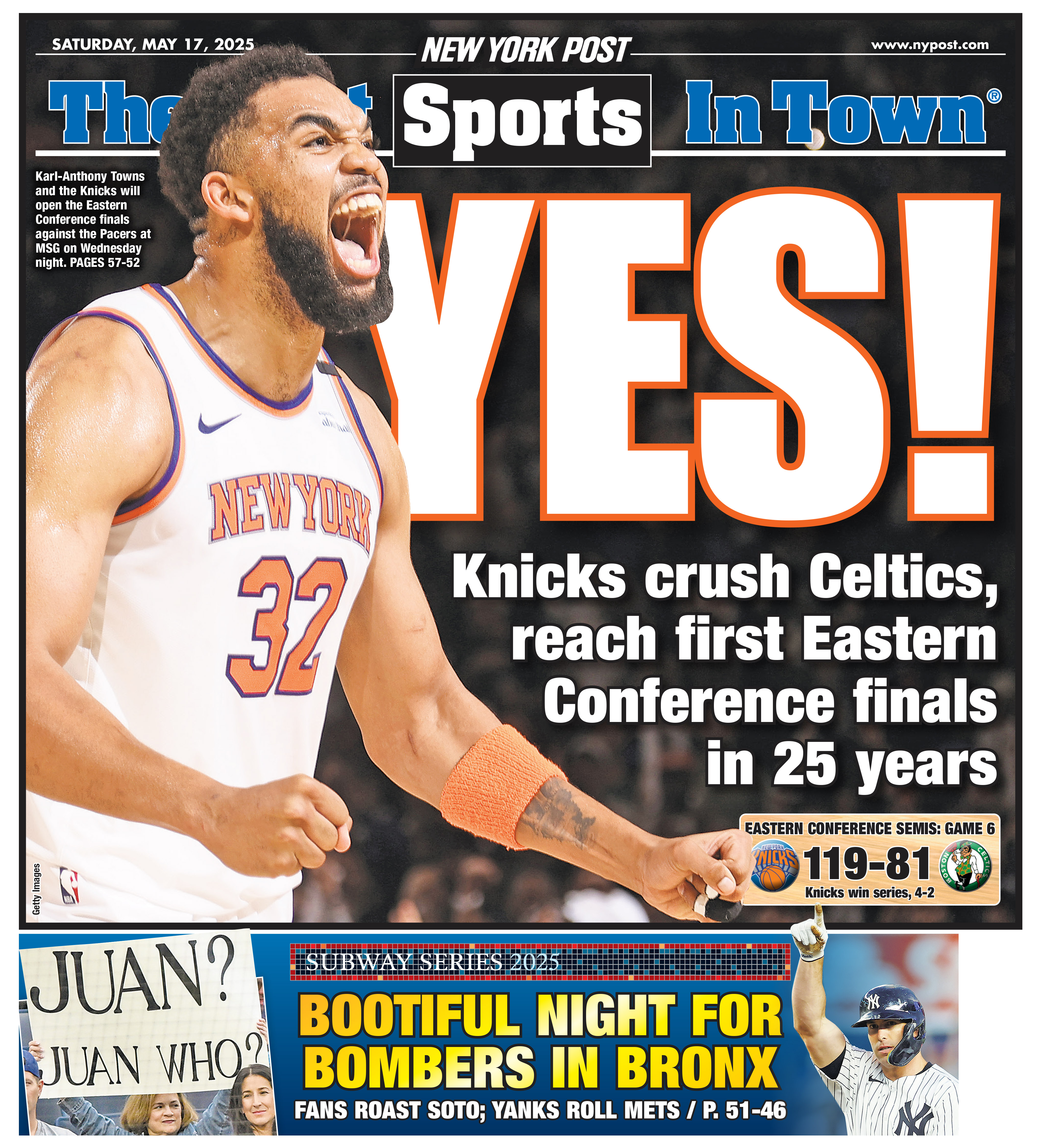 May 17, 2025 New York Post Back Cover